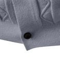 thumbnail image 4 of RYDCOT Men's Cardigan Sweater Knit Solid Color Long Sleeved V Neck Jacquard Buttons Cardigan Gray M(M), 4 of 7