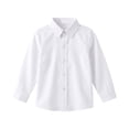 thumbnail image 3 of JUMEYU Long Sleeve Shirts for Boys Boy's Long Sleeve Button Down Shirts 5T 6T (White,5-6 Years), 3 of 5