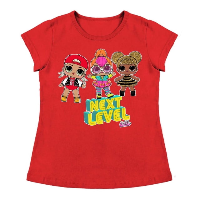 Playera Para Niña MGA Entertainment L.O.L Cuello Redondo Manga Corta Talla 6 Rojo