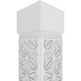 thumbnail image 4 of Ekena Millwork 12"W x 8'H Craftsman Classic Square Non-Tapered Hampton Fretwork Column w/ Standard Capital & Standard Base, 4 of 8