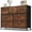 Brown, variant on 7 Drawers Fabric Dresser, Nightstand With Wide Chest Of Drawers,Storage Tower Storage Dresser Closet For Living Room, Bedroom, Hallway, Black
