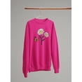 thumbnail image 3 of Butterflies And Daisies. Sweatshirt Women -Image by Shutterstock, Female 5X-Large, 3 of 4