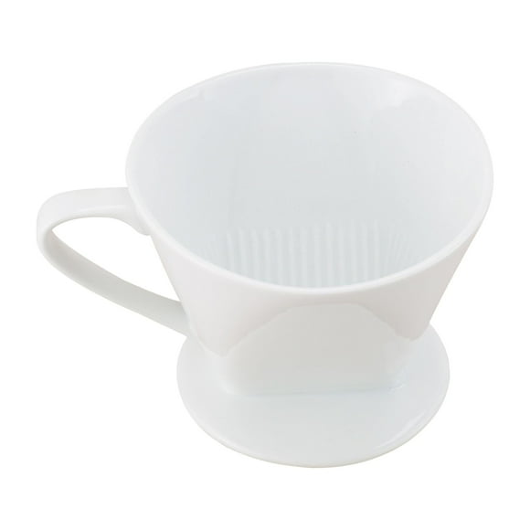 Filtro de café Cone Fino de porcelana blanca fina #4, 8-12 tazas