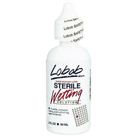 Lobob Labs Lobob  Sterile Wetting Solution or Hard Contact Lenses, 2 oz