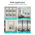 thumbnail image 6 of Window Privacy Film White Floral Stained Glass Window Film Decorative Sun Block Window Cover Modern Farmhouse Oil Painting Plants Window Clings Static Adhesive Sticker for Bathroom 23.6"x59", 6 of 7