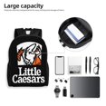thumbnail image 5 of Mochila de viaje Little Caesar para portátil, para la universidad, la escuela, la oficina, el trabajo, la escuela, etc., color negro., 5 of 5