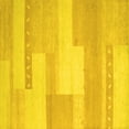 thumbnail image 1 of Ahgly Company Indoor Square Abstract Yellow Contemporary Area Rugs, 7' Square, 1 of 4