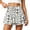 White, variant on Women's High Waisted A-Line Skort with Built In Shorts, Tie Front Summer Skirt Shorts with Pockets for Vacation Beach Festival Casual Wear