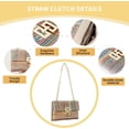 thumbnail image 6 of Kwuty Straw Clutch Purse for Women Designer Evening Handbag Summer Beach Shoulder Crossbody Bag, 6 of 7