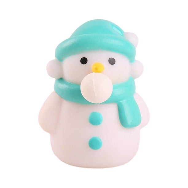 Juguete relajante de burbujas de saliva navideñas Juguete divertido para apretar burbujas de saliva para Navidad muñeco de nieve