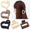 thumbnail image 4 of Hair Accessories Gift Solid Color Korean Style Barrette Styling Tools Hairpins Hair Claws Hair Clips Grabbing Clip BLACK 2, 4 of 8