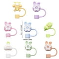thumbnail image 3 of Necvior Elegant Straw Covers Cartoon Silicone Straw Toppers For Outdoor Activity, 3 of 14
