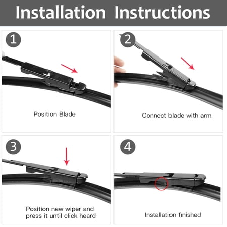 26" 23" Exact Fit Front Windshield Wiper Blades for 2007-2017 Toyota