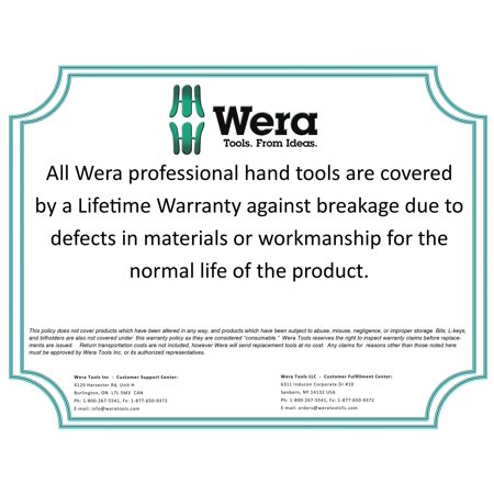Wera(ヴェラ) 05118052001 | 2067 いじり止めトルクス 精密トルクスドライバー いじり止め付きネジ用 【日本正規輸入品】