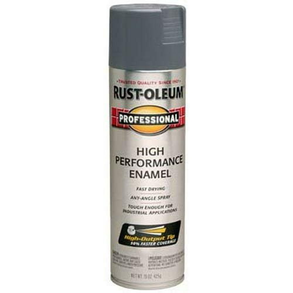 RustOleum 7587838 Professional High Performance Enamel Spray Paint, 15 oz, Dark Machine Gray