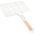 thumbnail image 3 of Barbecue Grilling Basket Fish Grill Basket Grill Net BBQ Accessory for Roast Fish Vegetable, 3 of 9