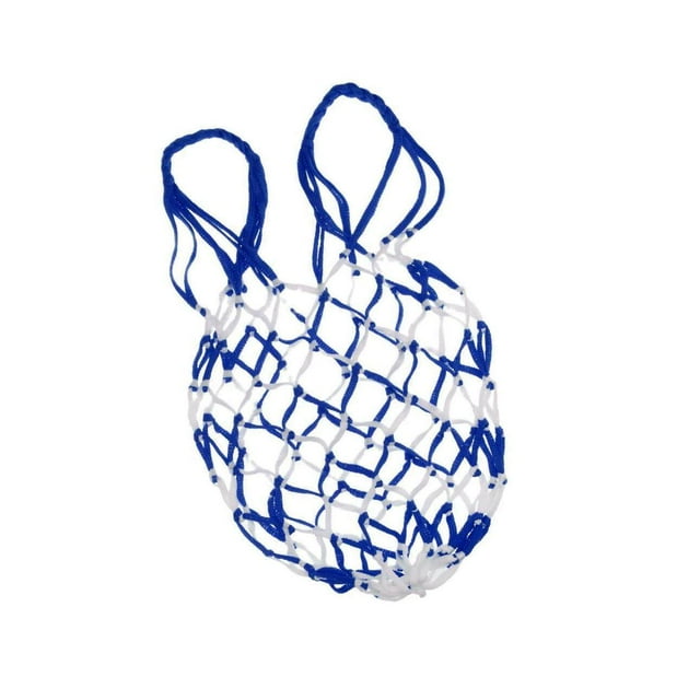 Mesh Ball Bag Basketball Ball Multifunctional Carry Mesh Storage Net Basketball Multifunctional Bag Holder Blue White