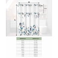 thumbnail image 6 of No Hook Shower Curtain with Snap in Liner, Plant Leaves Robin Birds Hotel Shower Curtains for Bathroom, Washable Shower Curtain Liner Set with Mesh Top Window, 60"x72", 6 of 6