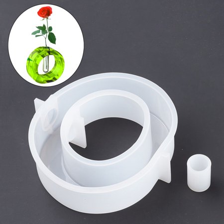 2 Set Vase Silicone Molds for Plant Propagation Hydroponic Plants Resin Casting Molds Epoxy Resin Making Oval White 142x140x39mm