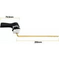 thumbnail image 2 of Toilet Tank Accessories Drain Valve Flush Handle Replacement Front Mount Black, 2 of 9