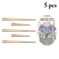 thumbnail image 2 of Coofit 5PCS Weaving Needle Creative Natural Wood DIY Knitting Needle for Macrame Art, 2 of 10