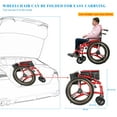 thumbnail image 7 of Sports Leisure Wheelchairs for Adults, Adult Self-propelled Lightweight Folding Wheelchair, Aluminum Alloy Shock-absorbing Manual Wheel Chair with Lifting Handrail, 220lbs, 7 of 7