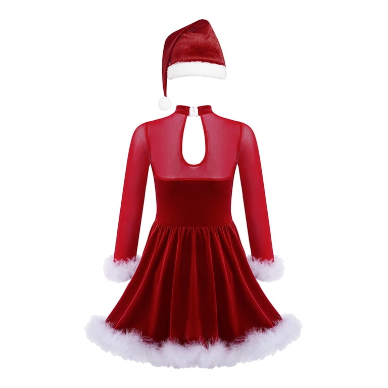 holiday figure skating dress Yizyif Kids Girls Christmas Dance Velvet Santa Festival Xmas Ice Dress Red 16, Girl's SEARCH ALISON HAMMOND ALISONHAMMOND