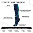 thumbnail image 3 of Lsque Blue Marble And Gold Pattern Sport Compression Socks for Men & Women 15-20 mmHg Knee High Nurse Pregnant Running Medical and Travel Athletic, 3 of 6