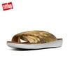 FitFlop Women's Twine Toe Slip on Slide Post Sandal Gold (6, Gold)