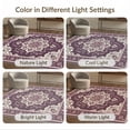 thumbnail image 7 of ODIKA Distressed Vintage Motifs Pink Mauve Grey Lilac Purple Boho Plum Playful Non-Slip Chair-Friendly Floor for Dining Room, Under Table, Office, 7 of 7