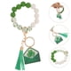thumbnail image 3 of Pulsera llavero con cuentas y borla de trébol para el Día de San Patricio, 3 of 6