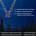 thumbnail image 2 of Gem Stone King 14K Yellow Gold Blue Lapis Pendant Necklace for Women | 1.40 Cttw | Gemstone Birthstone | Oval 8X6MM | With 18 inch Chain, 2 of 6