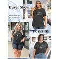 thumbnail image 3 of XCHQRTI Daisy T Shirts Women Plus Size Graphic Tshirts Casual Short Sleeve Oversized Tee, 3 of 7