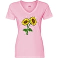 thumbnail image 3 of Inktastic Pair of Sunflowers Women's V-Neck T-Shirt, 3 of 5