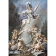 thumbnail image 2 of Jacques Charlier 18x24 Black Ornate Framed Double Matted Museum Art Print Titled: Tribute to Minerve (1782), 2 of 5