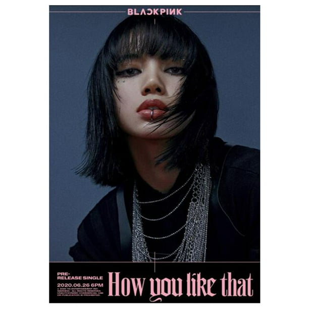 Cyan Oak Black Pink Poster New Album How You Like That Poster Lisa Jennie Jisoo Rose Walmart Com Walmart Com