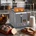 thumbnail image 5 of SEEDEEM Toaster 2 Slice, Stainless Steel Bread Toaster LCD Display, 7 Shade Setting, 1.4'' Wide Slots, Bagel/Defrost/Reheat Functions, Removable Crumb Tray, 900W, 5 of 6