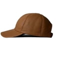 thumbnail image 2 of Genuine Leather Unisex Baseball Cap - 100% Lambskin Leather Adjustable Dad Hat (Sepia), 2 of 5
