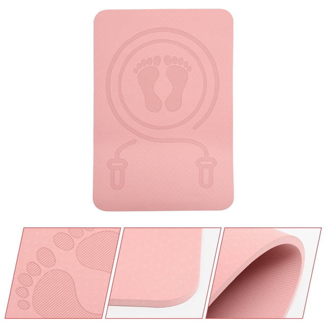 VERDANVERSE Round Jump Rope Mat Household Skipping Mat TPE Pink Shock Absorption 1Pack