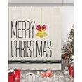 thumbnail image 3 of Christmas Shower Curtain Black Stripes Shower Curtains for Bathroom Decor Merry Christmas Bell for Christmas Decoration Bath Curtains Sets with Hooks Waterproof 72" W x 72" L, 3 of 6