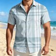 thumbnail image 2 of LIaqionyy Big and Tall Button down Shirts for Men's Printed Casual Beach Vacation Loose Short Sleeve Tees Shirt, 2 of 5