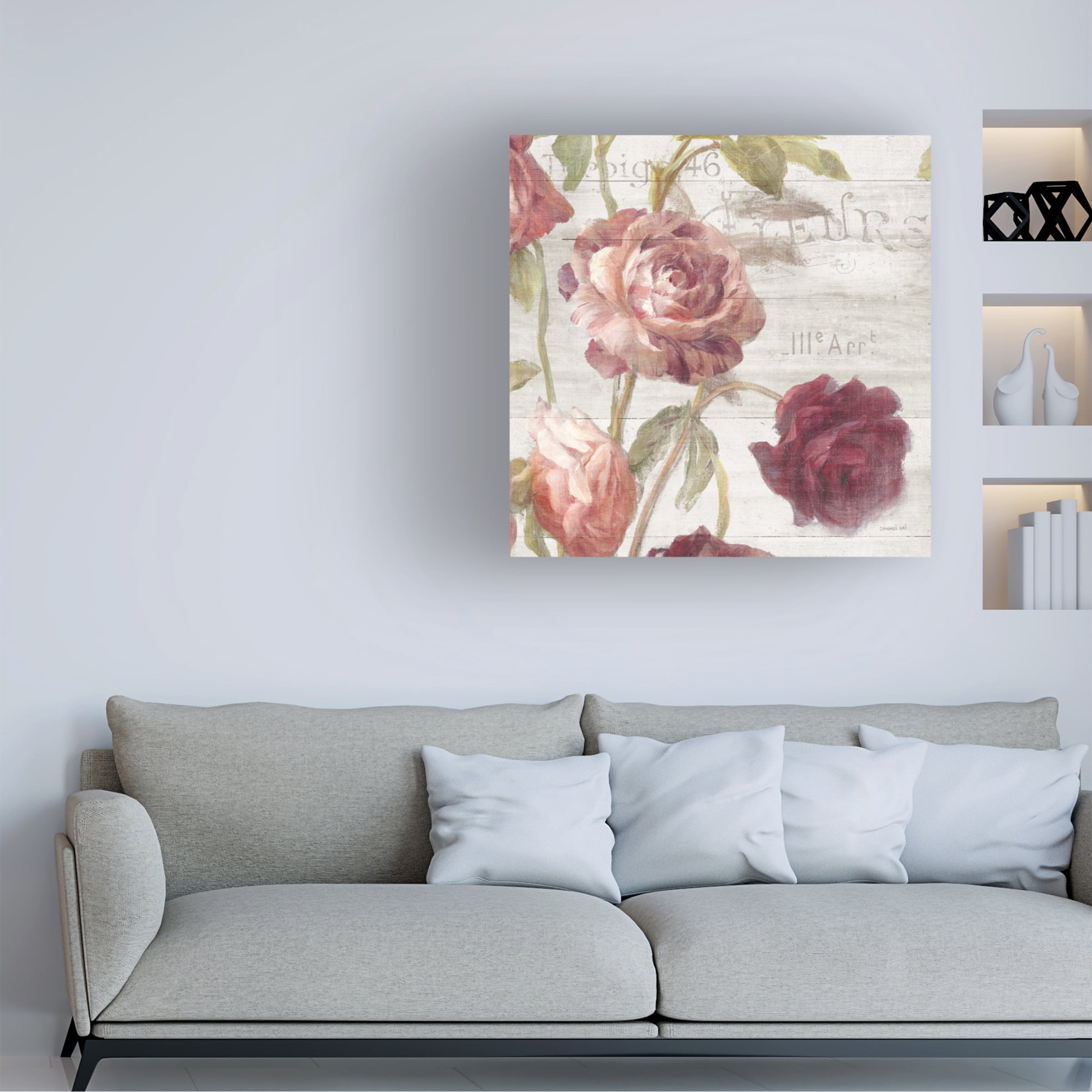 Trademark Fine Art 'French Roses IV' Canvas Art by Danhui Nai