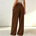 thumbnail image 5 of ClodeEU Women's High Waist Wide Leg Corduroy Pants, Solid Color Loose Trousers with Patch Pockets ,Women's S-XXL, 5 of 7