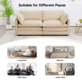 thumbnail image 2 of JUSTLET 78" Loveseat Sofa for Living Room, Modern 2 Seater Corduroy Sofa Couch for Bedroom Office, Khaki, 2 of 8