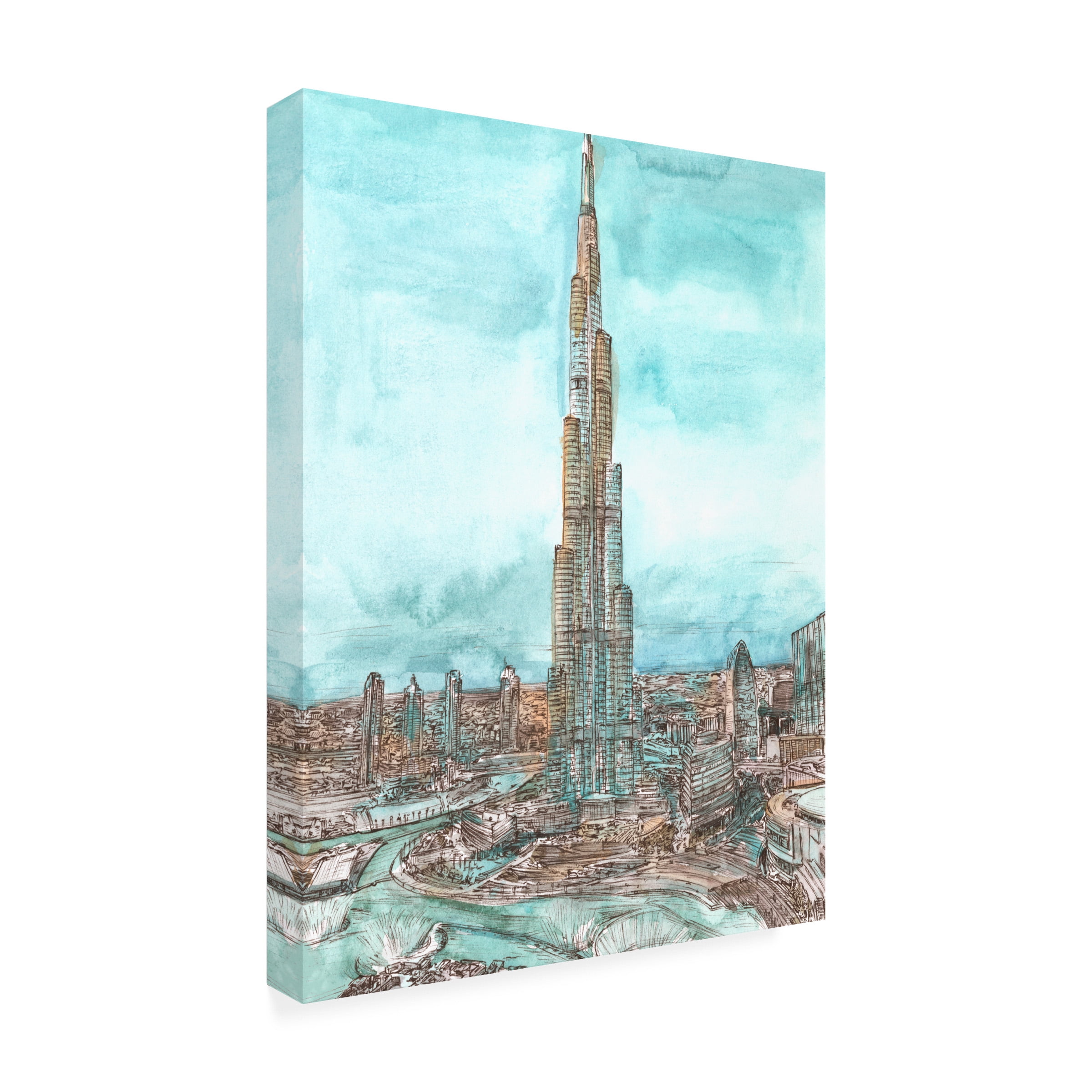 Melissa Wang 'Day Landing Dubai II' Canvas Art