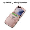 thumbnail image 6 of Allytechgroup Stylish Galaxy Z Flip 3 Case Wallet, Shockproof Phone Case for Samsung Galaxy Z Flip 3 Convenient and Functional Zipper Pocket Case with Detachable Crossbody Shoulder Strap, Pink, 6 of 14