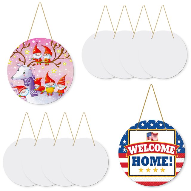 Perchas colgantes de puerta por sublimación HYHOSHI de aluminio, paquete de 10, 25 cm