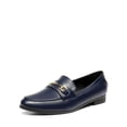 thumbnail image 1 of Mocasines para mujer DREAM PAIRS en PU azul marino, cómodos y planos, talla 9, 1 of 7