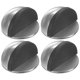 thumbnail image 1 of Uxcell 4-Pack Topes de Puerta Montados en el Suelo, Tope de Puerta de Acero Inoxidable en Forma de Media Cúpula con Amortiguador de Goma Plástica [Tono Plateado], 1 of 7