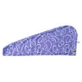 thumbnail image 4 of Turbie Twist Microfiber Hair Towel Wrap [2 Pack] ? The Original Microfiber Hair Wrap As Seen On TV! Signature Prints [Purple] Hair Turban Towel Wraps ? Plopping Towel for Long and Curly Hair Women, 4 of 6